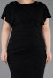 Abendkleid in Übergröße Midi Schwarz ABK2535
