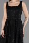 Abendkleid Midi Spitze Schwarz ABK2549
