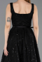 Abendkleid Midi Spitze Schwarz ABK2549