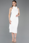 Partykleid Midi Weiß ABK2551