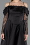 Partykleid Midi Satin Schwarz ABK2552