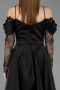 Partykleid Midi Satin Schwarz ABK2552