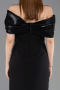 Abendkleid Midi Schwarz ABK2555