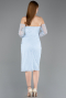 Partykleid Midi Spitze Eisblau ABK2558