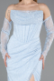 Partykleid Midi Spitze Eisblau ABK2558