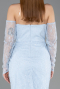 Partykleid Midi Spitze Eisblau ABK2558