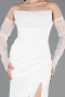 Partykleid Midi Spitze Weiß ABK2558
