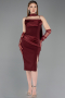 Partykleid Midi Weinrot ABK2559