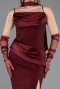 Partykleid Midi Weinrot ABK2559