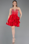 Partykleid Kurz Rot ABK2560