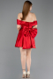 Partykleid Mini Satin Rot ABK2562
