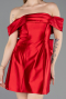 Partykleid Mini Satin Rot ABK2562