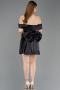 Partykleid Mini Satin Schwarz ABK2562