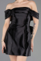 Partykleid Mini Satin Schwarz ABK2562