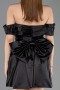 Partykleid Mini Satin Schwarz ABK2562