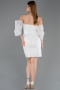 Partykleid Kurz Weiß ABK2563