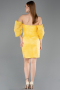 Partykleid Kurz Gelb ABK2563