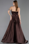 Braun Abendkleid Satin Lang ABU4561