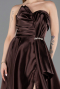 Braun Abendkleid Satin Lang ABU4561