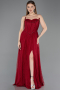 Standesamtkleid Lang Spitze Weinrot ABU5887