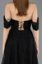 Standesamtkleid Lang Spitze Schwarz ABU5867