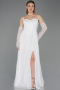 Standesamtkleid Lang Spitze Weiß ABU5887