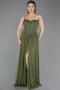 Standesamtkleid Lang Spitze Khaki ABU5887