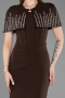 Standesamtkleid Lang Braun ABU5889