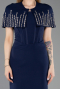 Standesamtkleid Lang Marineblau ABU5889