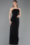 Standesamtkleid Lang Schwarz ABU5889