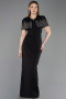 Standesamtkleid Lang Schwarz ABU5889