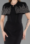 Standesamtkleid Lang Schwarz ABU5889