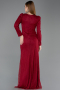 Weinrot Abendkleid Spitze Lang ABU5720