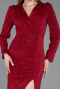 Weinrot Abendkleid Spitze Lang ABU5720