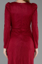 Weinrot Abendkleid Spitze Lang ABU5720