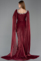 Abendkleid Lang Chiffon Weinrot ABU5868