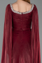Abendkleid Lang Chiffon Weinrot ABU5868