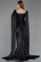 Abendkleid Lang Chiffon Schwarz ABU5868