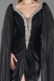 Abendkleid Lang Chiffon Schwarz ABU5868