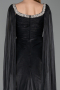 Abendkleid Lang Chiffon Schwarz ABU5868