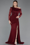 Abendkleid Lang Weinrot ABU5893
