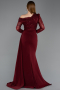 Abendkleid Lang Weinrot ABU5893