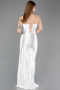Weiß Abschlusskleid Lang ABU4944