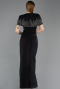 Standesamtkleid Lang Schwarz ABU5889