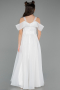Abendkleid für Kinder Lang Weiß ABU5903