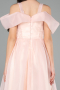 Abendkleid für Kinder Lang Lachs ABU5903