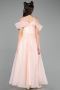 Abendkleid für Kinder Lang Lachs ABU5903