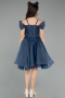 Abendkleid für Kinder Kurz Marineblau ABK2566