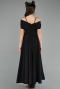 Abendkleid für Kinder Lang Satin Schwarz ABU5910