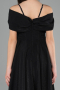 Abendkleid für Kinder Lang Satin Schwarz ABU5910